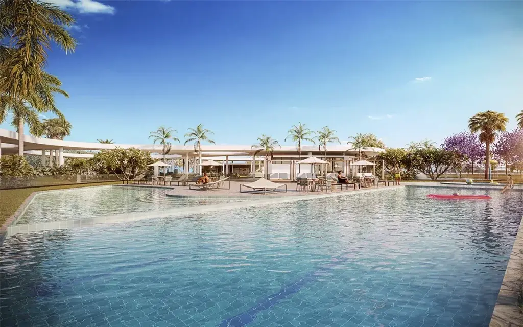 Leisure area with swimming pool