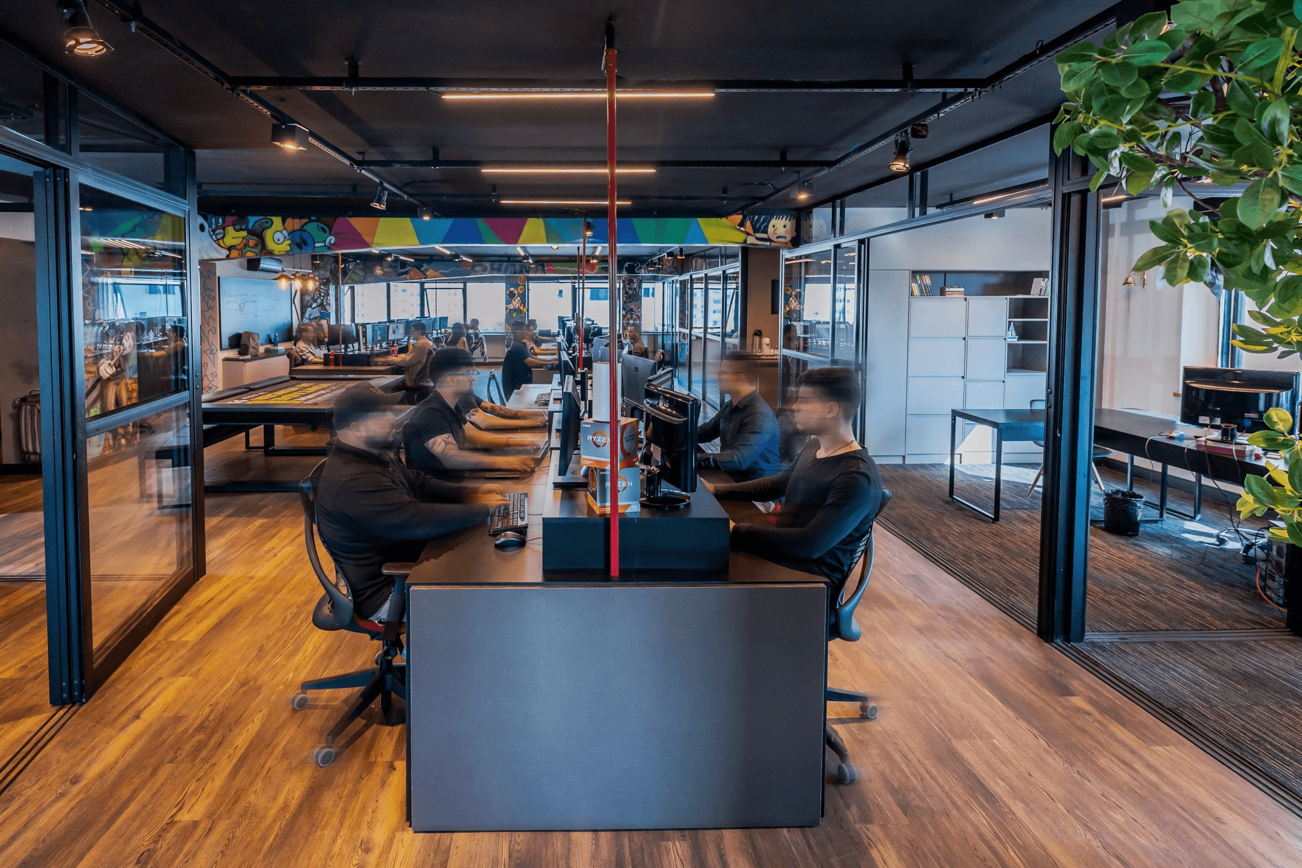 Flying Studio team at the office